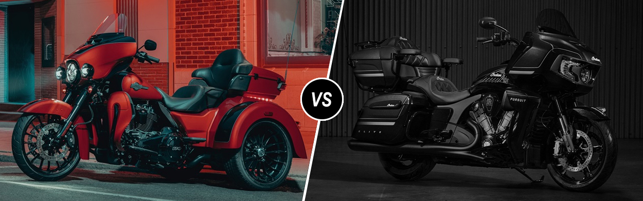 2025 Harley-Davidson® Tri Glide® Ultra vs 2025 Indian Pursuit Elite near Philadelphia, PA